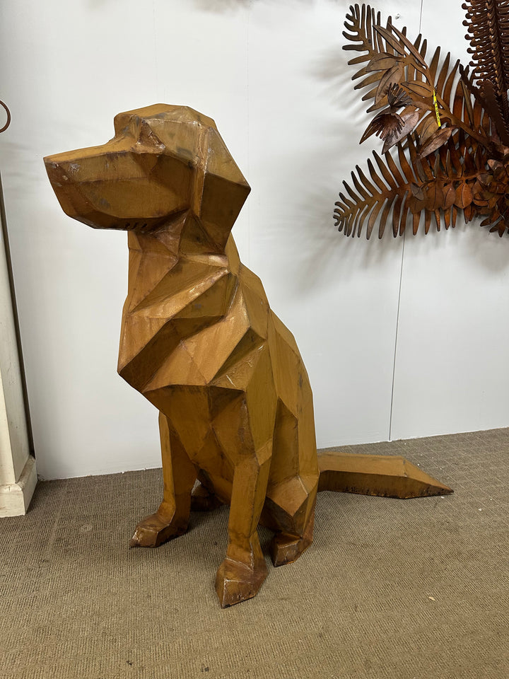 Labrador Dog – Low-Poly Metal Sculpture