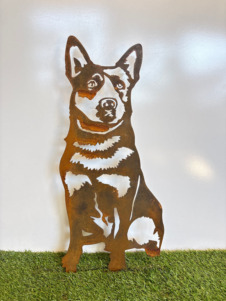 Australian Cattle Dog Blue Heeler Metal Wall Art and Garden Art