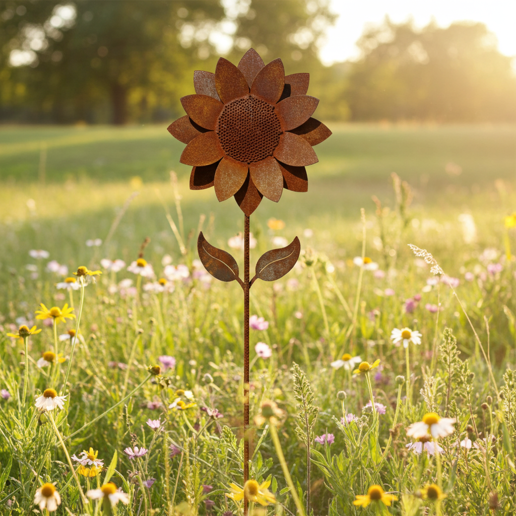 Sunflower Metal Garden Art
