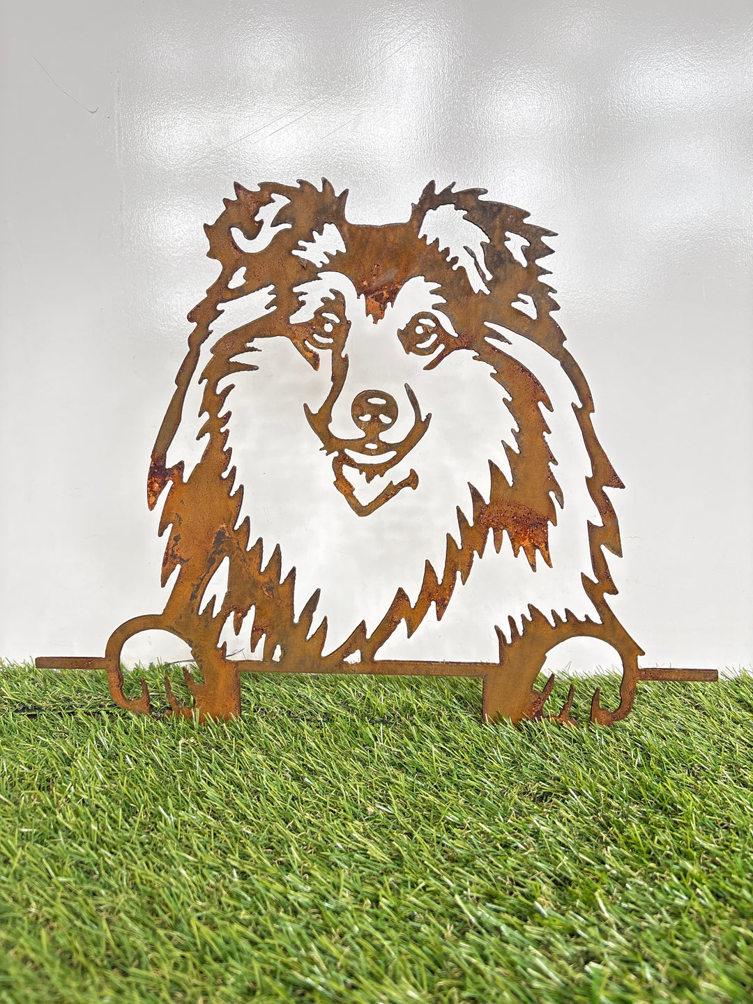 Shetland Sheep Dog - Dog Memorial Plaque - Metal Art