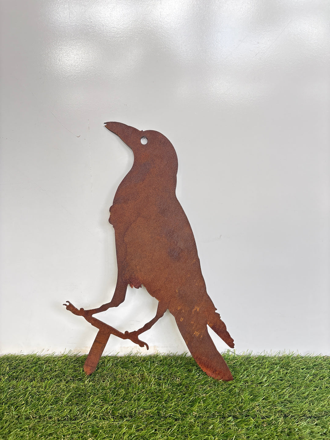 Crow Metal Garden Art Life Sized