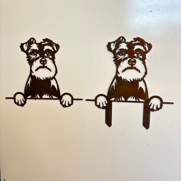 Schnauzer  - Dog Memorial Plaque - Metal Art