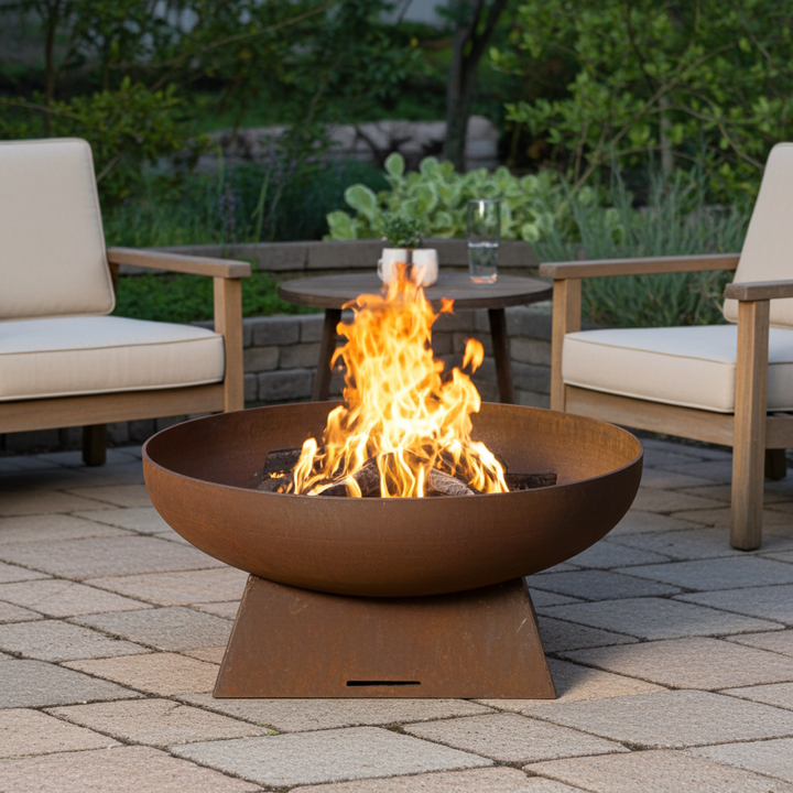 Contemporary Shallow Bowl Fire Pit