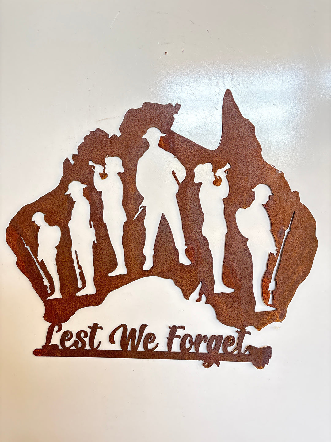 Australia Soldiers Lest We Forget - Metal Wall Art