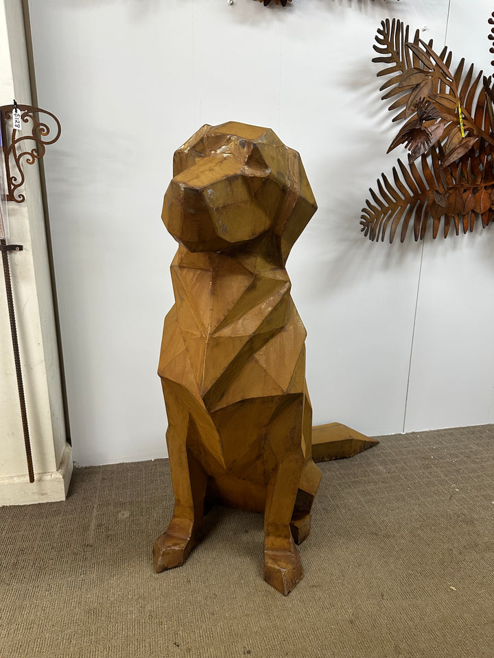 Labrador Dog – Low-Poly Metal Sculpture