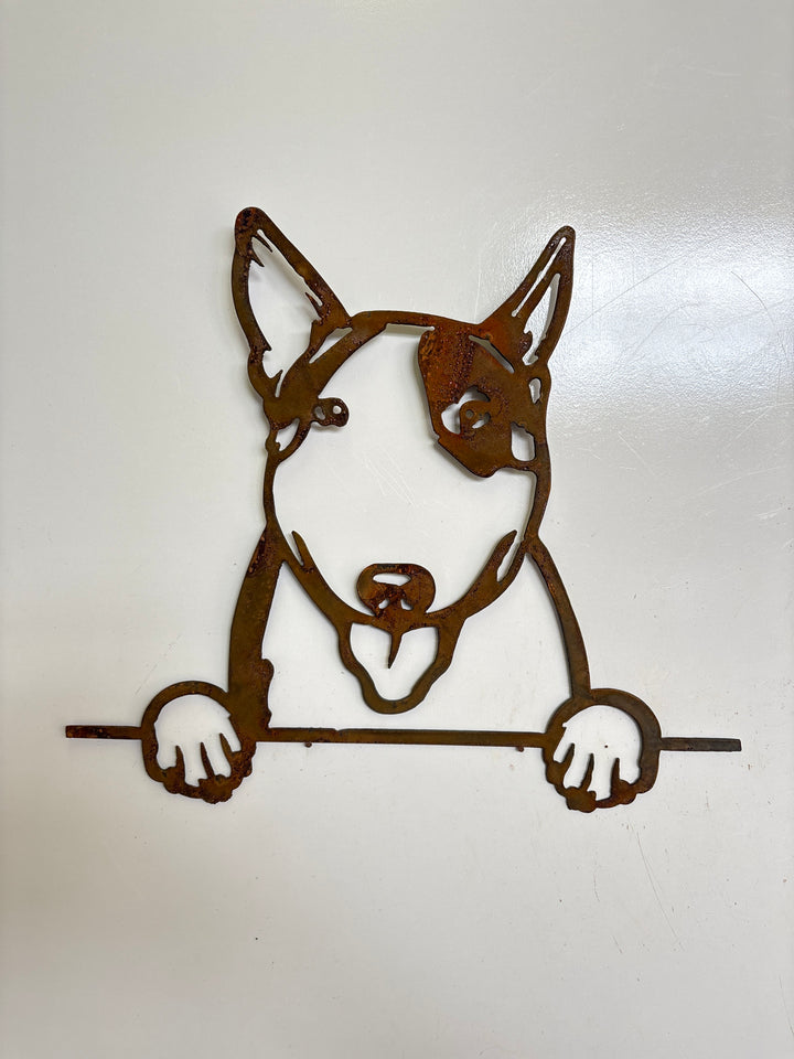 Bull Terrier - Dog Memorial Plaque - Metal Art