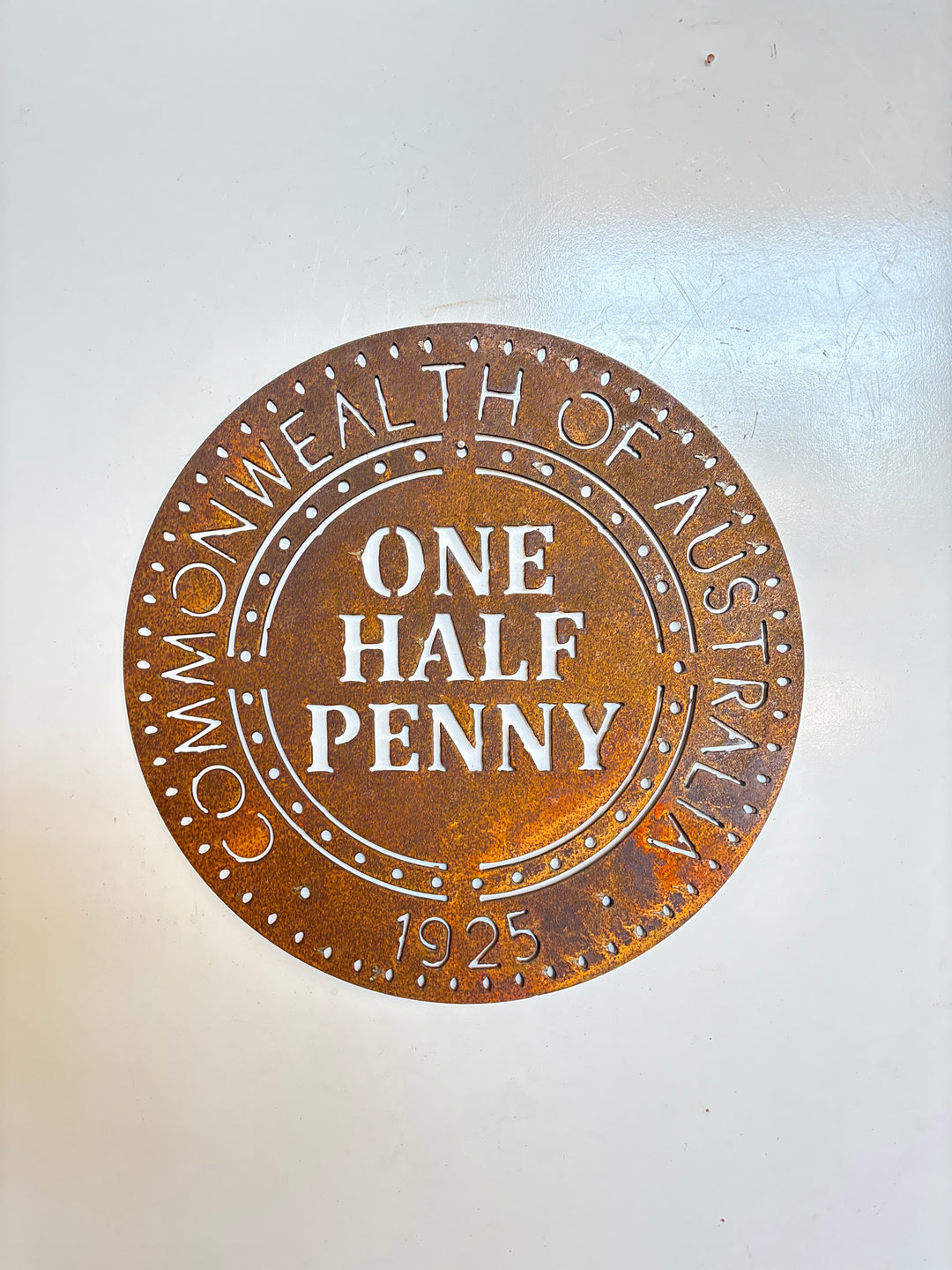 1925 Australian Half Penny Metal Wall Art