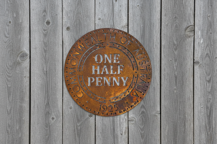 1925 Australian Half Penny Metal Wall Art