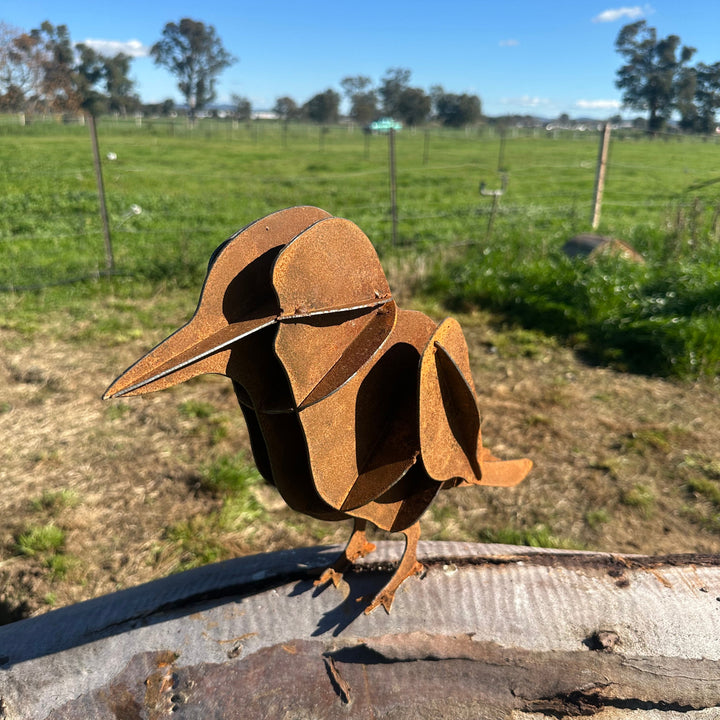Metal Kookaburra Sculpture – Australian Native Bird Garden Art