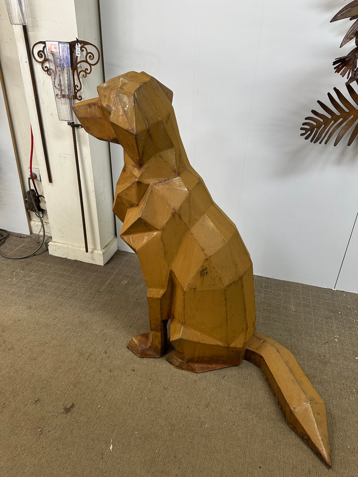 Labrador Dog – Low-Poly Metal Sculpture