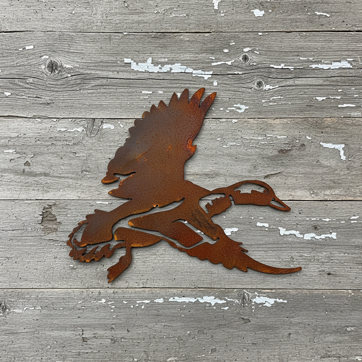 Flying Duck Metal Wall Art
