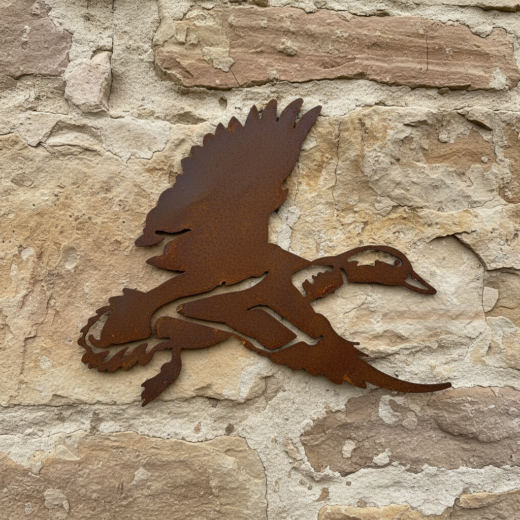 Flying Duck Metal Wall Art