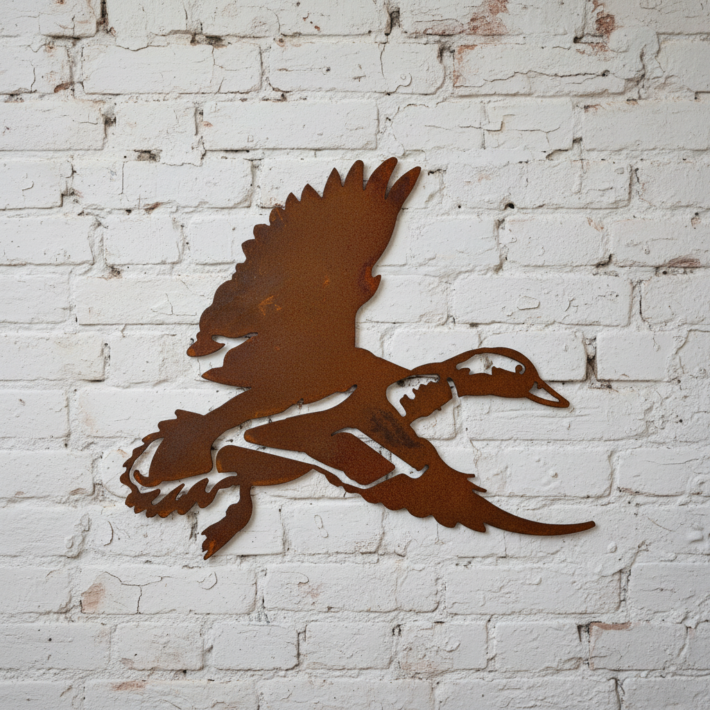 Flying Duck Metal Wall Art