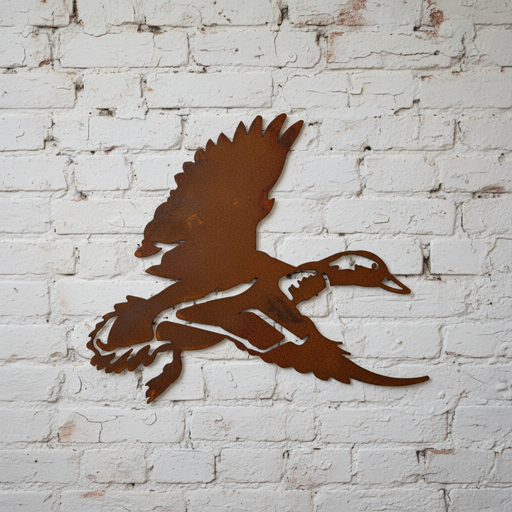 Flying Duck Metal Wall Art