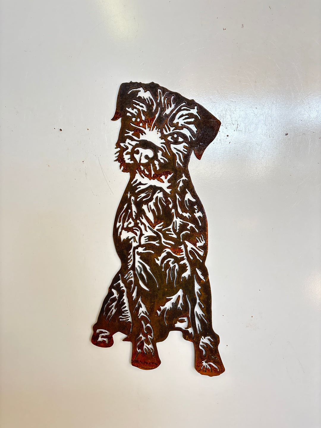 Border Terrier Metal Wall Art - Dog Garden Art