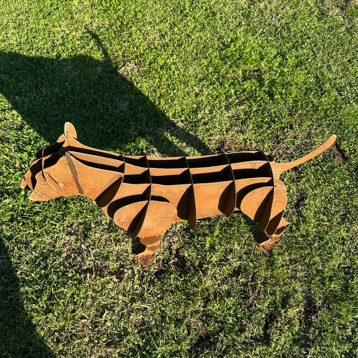 Metal Staffy Dog Sculpture – Staffordshire Bull Terrier Garden Art