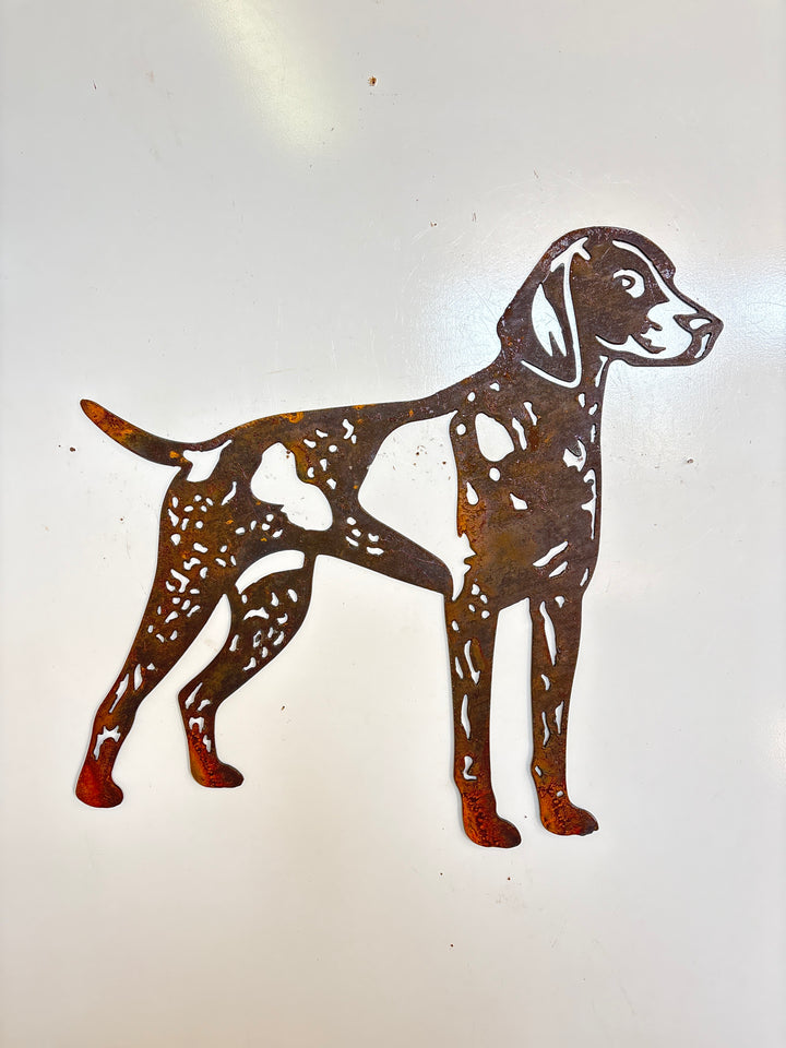 German Short Haired Pointer Gsp Metal Wall Art - Dog Garden Art