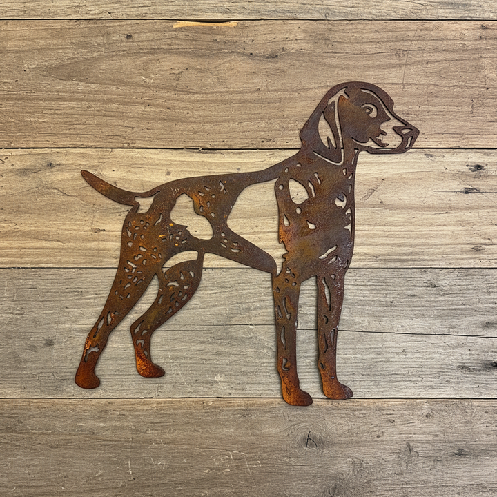 German Short Haired Pointer Gsp Metal Wall Art - Dog Garden Art