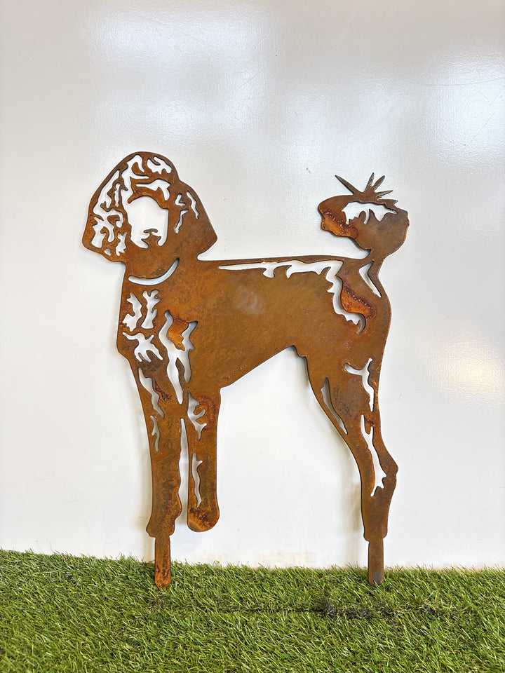 Poodle Dog Metal Wall Art - Garden Art