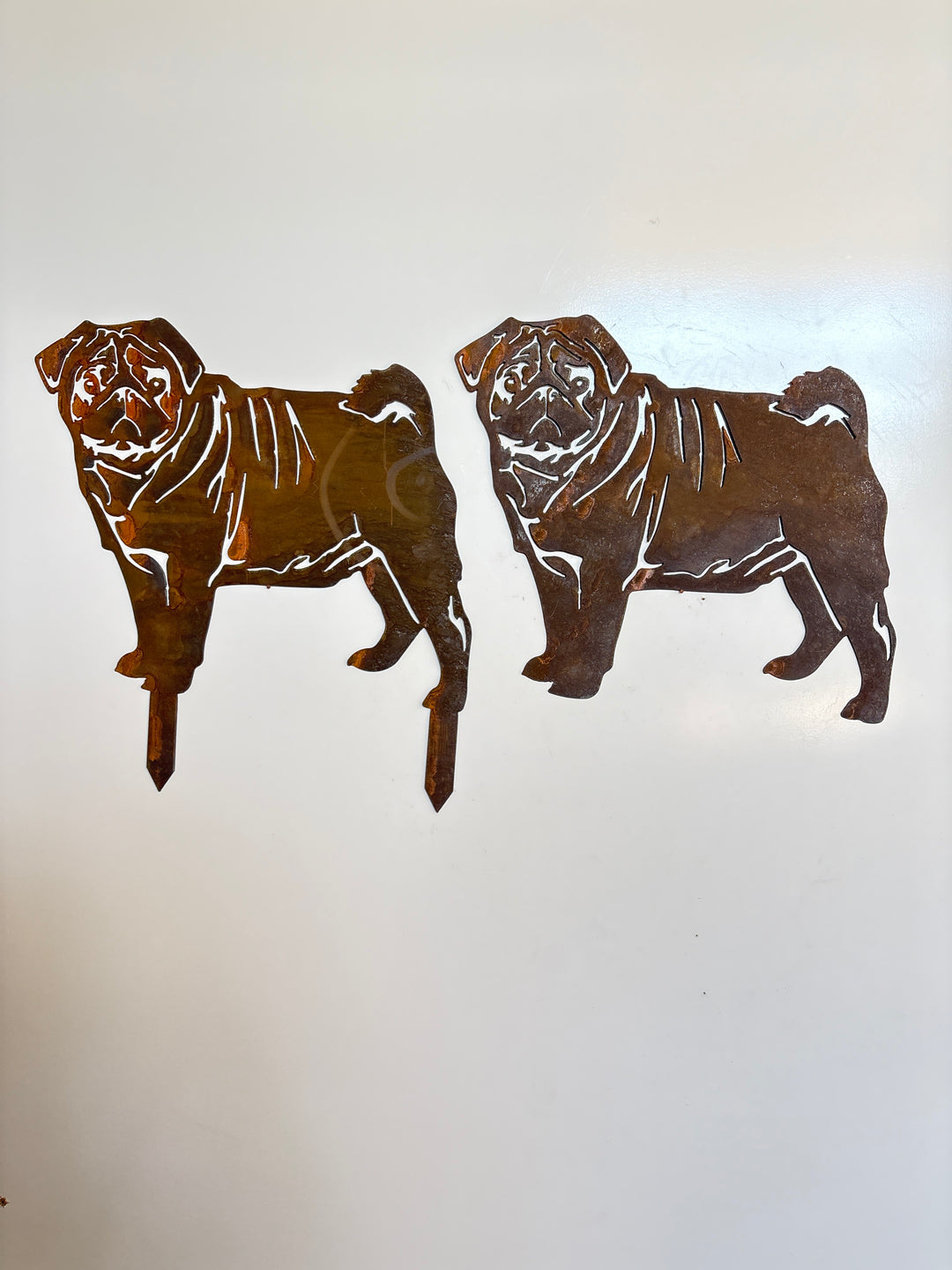 Pug Dog Metal Wall Art - Garden Art