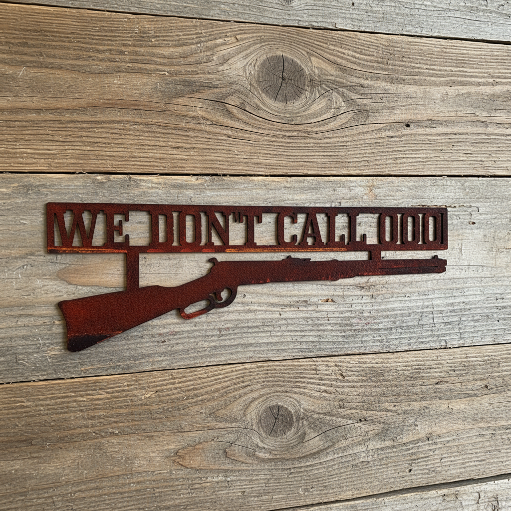 We Dont Call 000 Sign Metal Wall Art