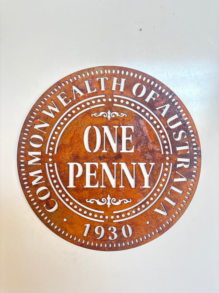 1930 Australian Penny Metal Wall Art