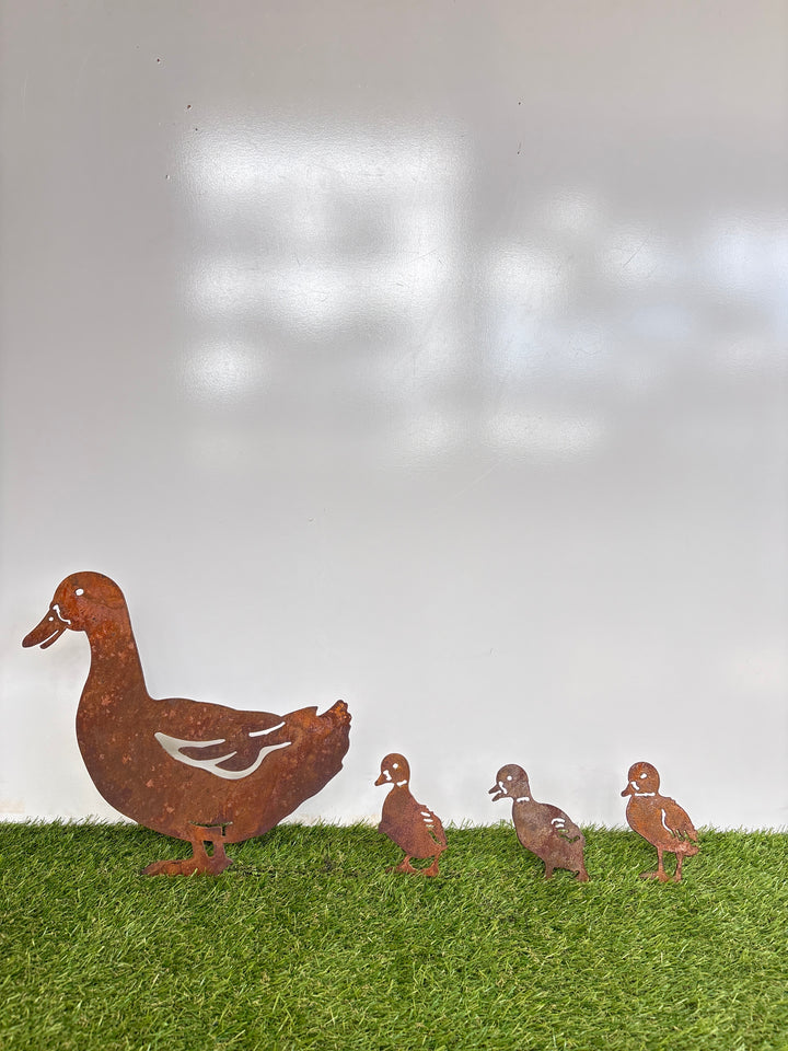 Duck and/or Ducklings - Animal Metal Garden Art