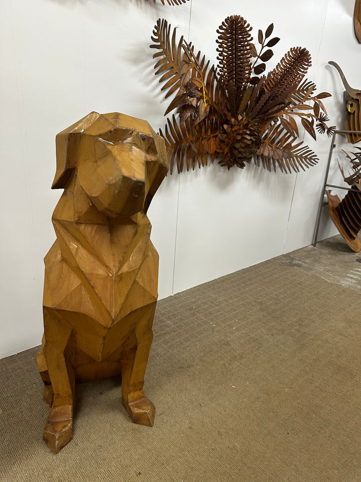 Labrador Dog – Low-Poly Metal Sculpture