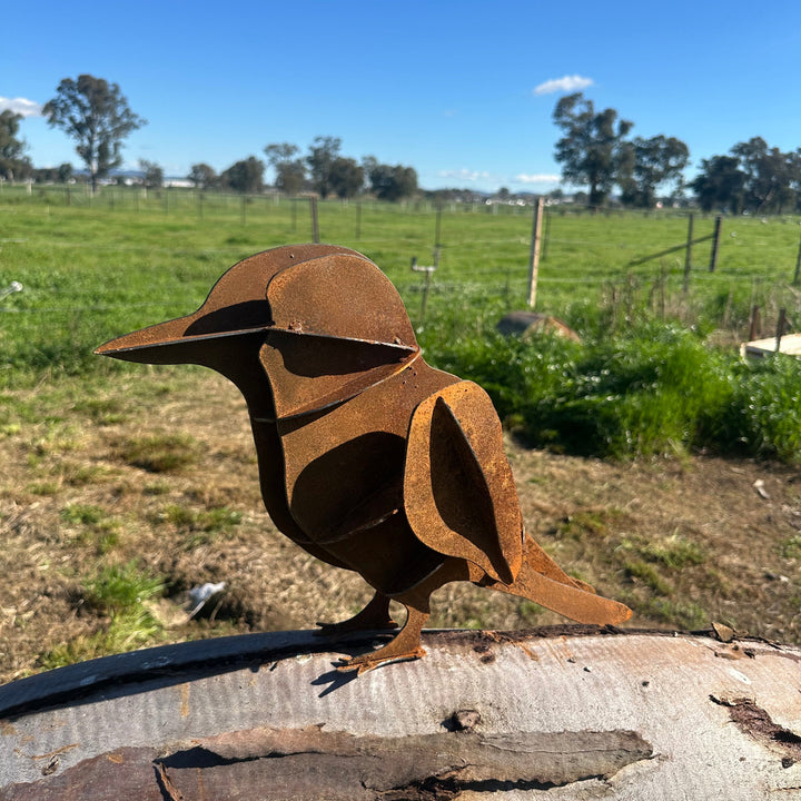 Metal Kookaburra Sculpture – Australian Native Bird Garden Art