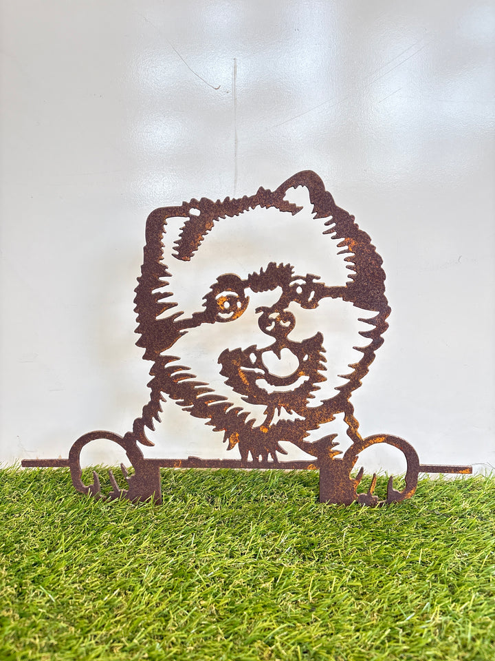 Pomeranian - Dog Memorial Plaque - Metal Art