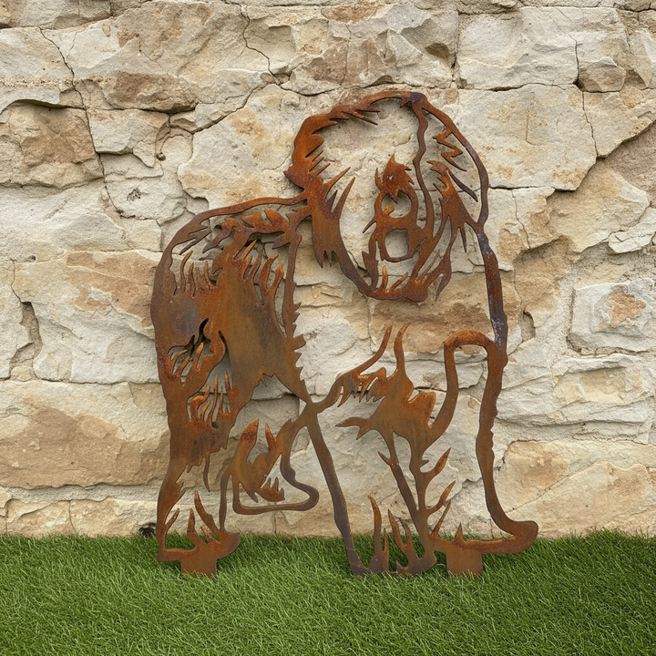 Old English Sheep Metal Wall Art - Dog Garden Art