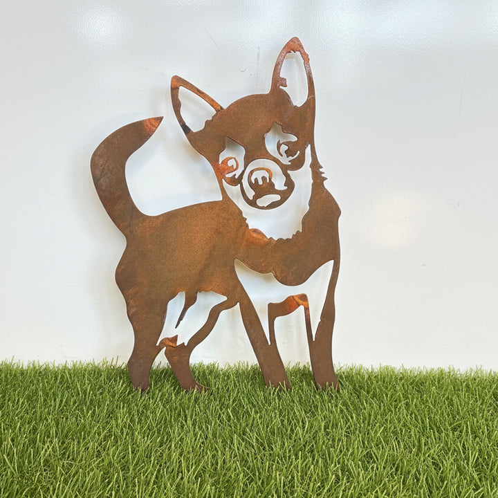 Chihuahua Dog Metal Wall Art - Garden Art