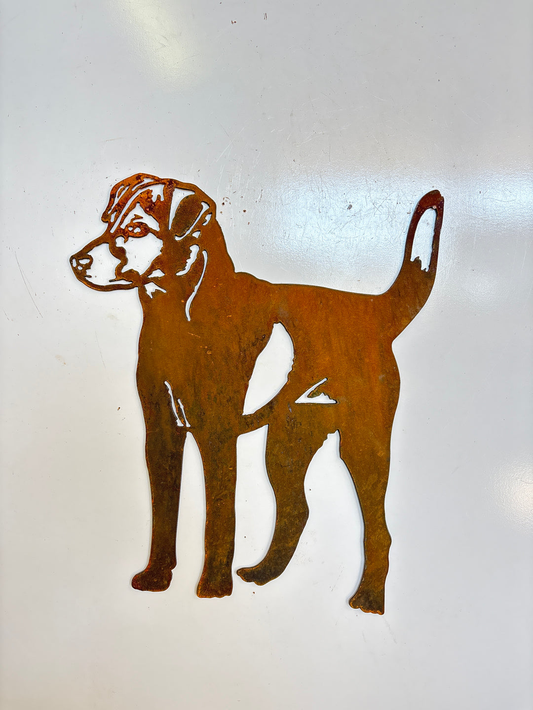 Fox Terrier Dog Metal Wall Art - Garden Art