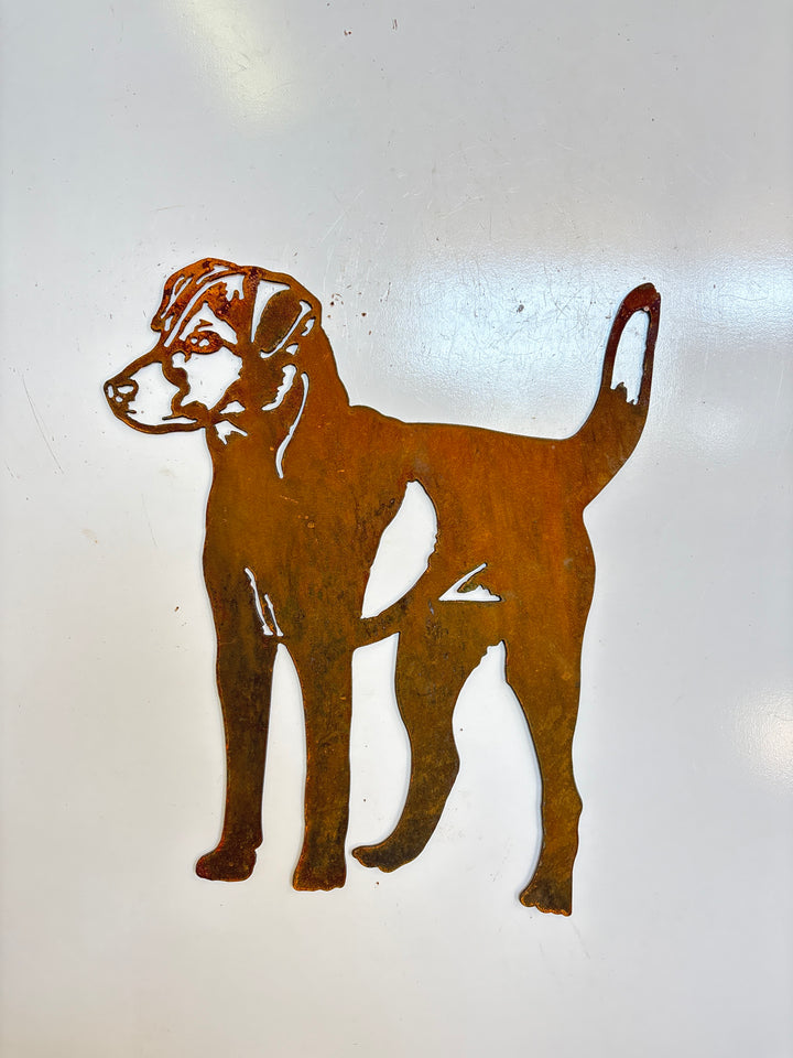 Fox Terrier Dog Metal Wall Art - Garden Art