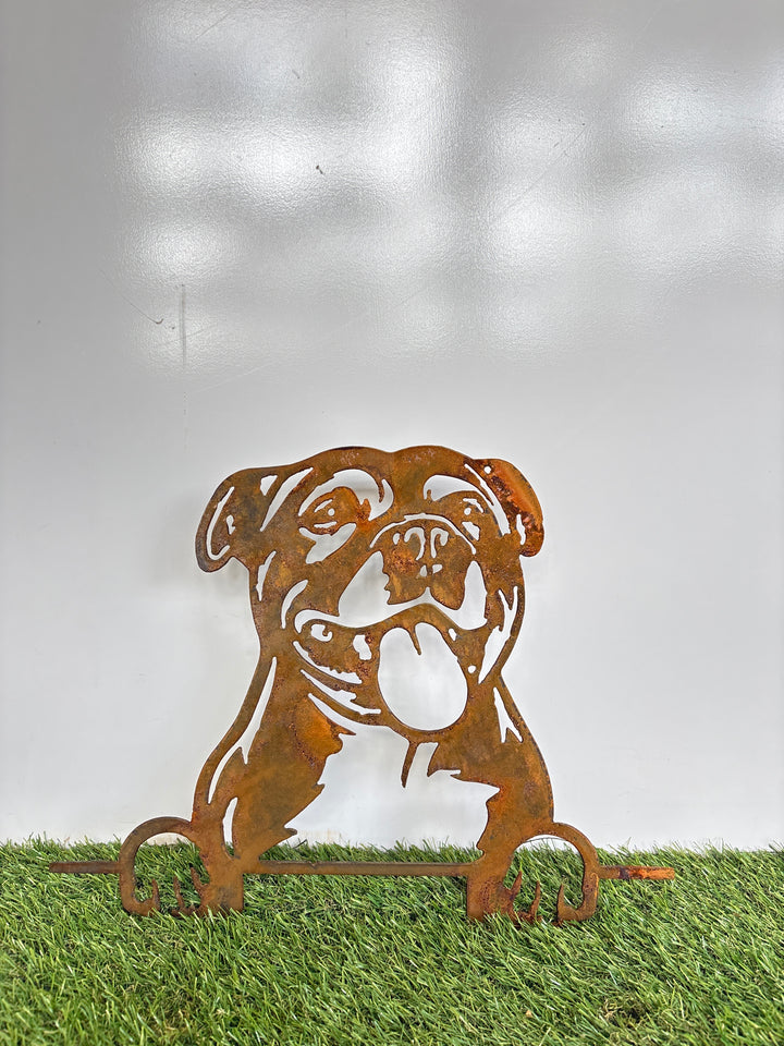 Staffordshire Bull Terrier - Staffy - Dog Memorial Plaque - Metal Art