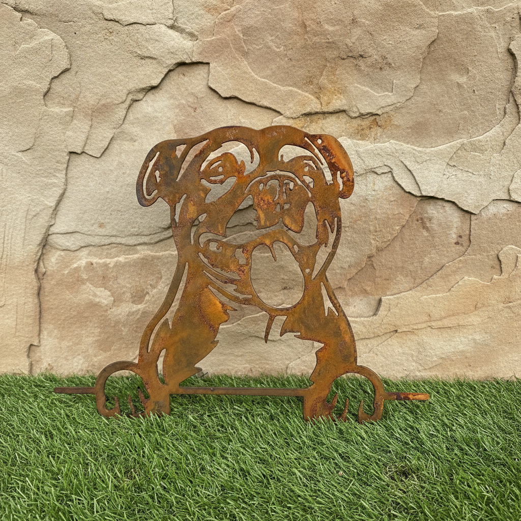 Staffordshire Bull Terrier - Staffy - Dog Memorial Plaque - Metal Art