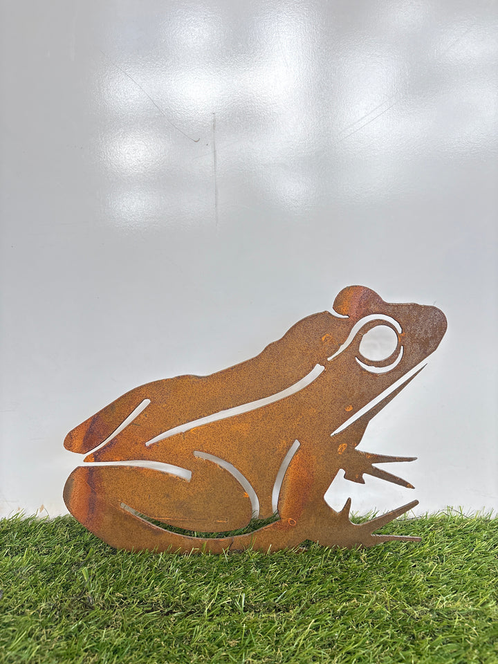 Frog Metal Garden Art nd126 Large base