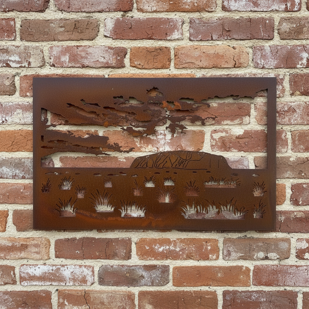 Uluru Landscape Australian Outback Metal Wall Art