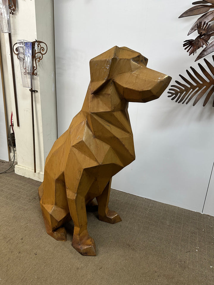 Labrador Dog – Low-Poly Metal Sculpture