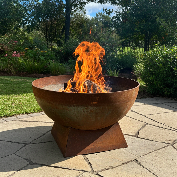 Contemporary Round Bowl Fire Pit
