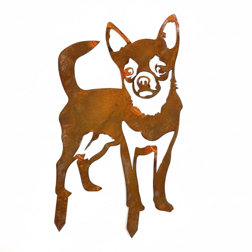 Chihuahua Dog Metal Wall Art - Garden Art