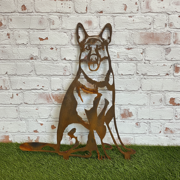 German Shepherd Dog Metal Wall Art - Garden Art