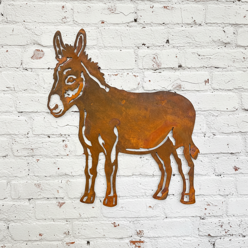 Donkey - Metal Wall Art - Garden Art