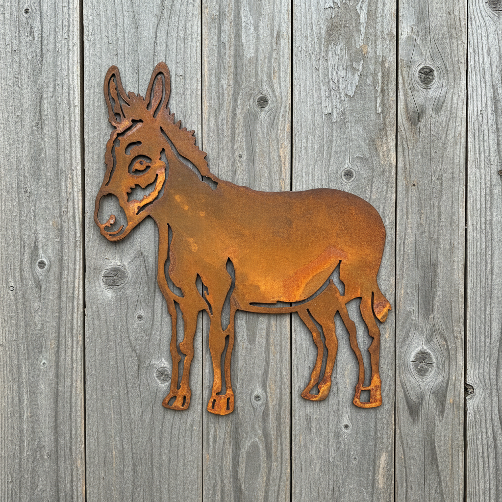 Donkey - Metal Wall Art - Garden Art