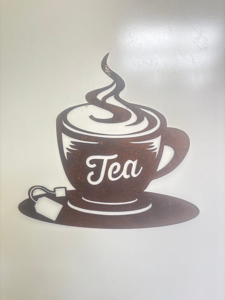 Tea Sign Metal Wall Art cafe