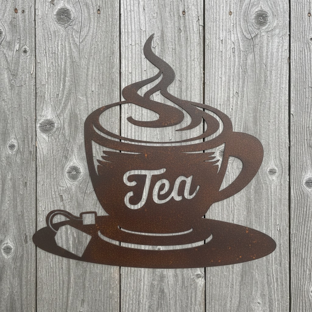 Tea Sign Metal Wall Art cafe