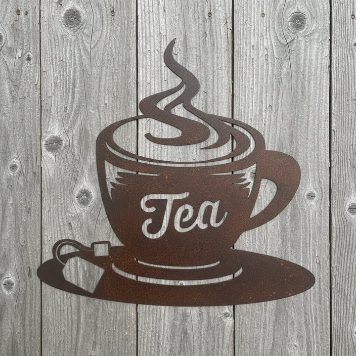 Tea Sign Metal Wall Art cafe