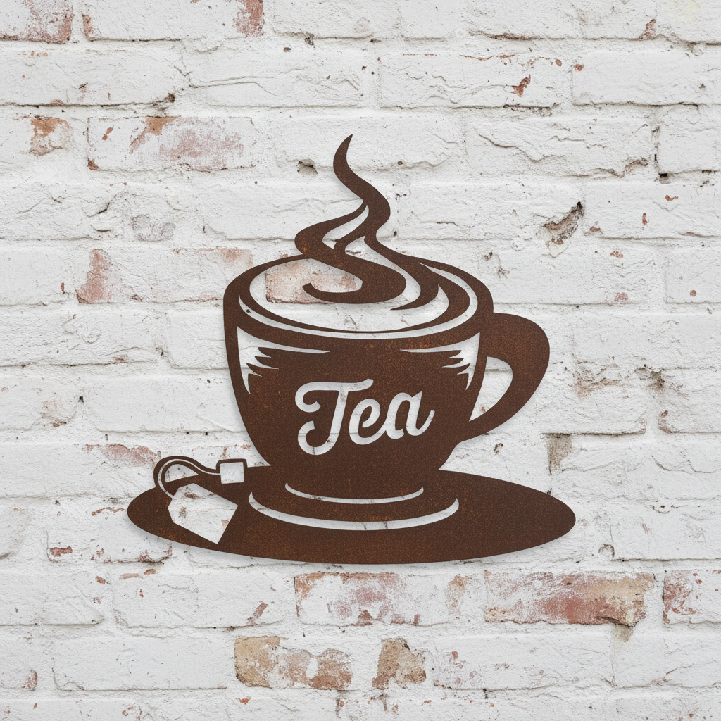 Tea Sign Metal Wall Art cafe