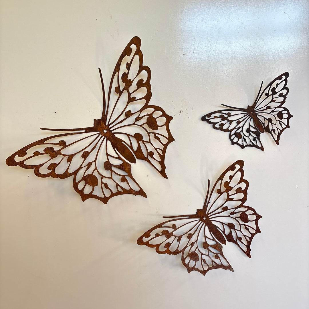 Butterflies Metal Wall Art Detailed Version