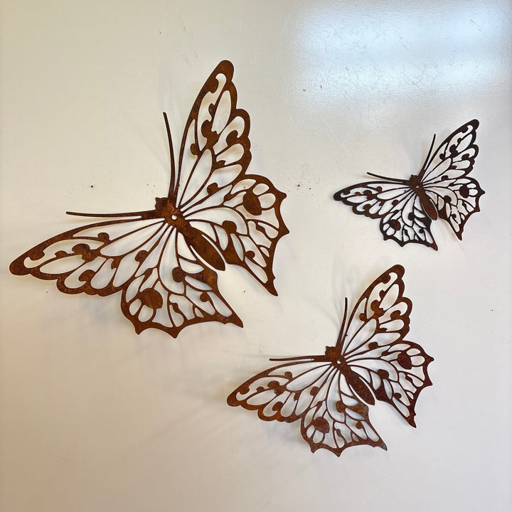 Butterflies Metal Wall Art Detailed Version